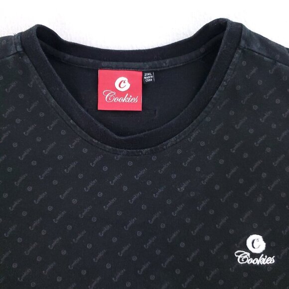 Cookies Berner Presidio Shirt All Over Pattern Striped Piping Men's 2XL - Picture 4 of 12